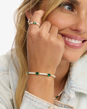 The Maven Tennis Bracelet- Emerald