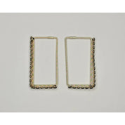 Dangle Earrings Rectangle Rhinestone