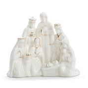 Ceramic White And Gold LED Nativity Figure
