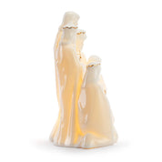 Ceramic White And Gold LED Nativity Figure