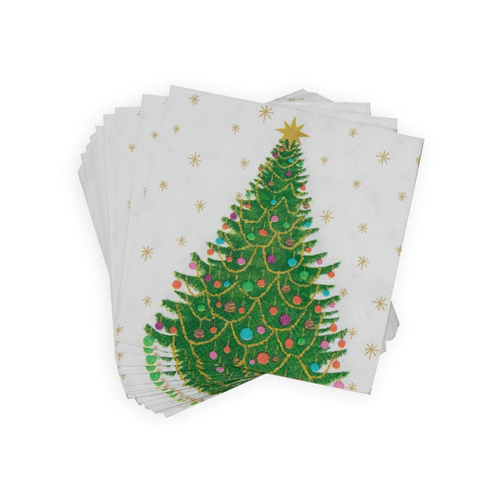 Caspari Cocktail Napkin - Merry And Bright