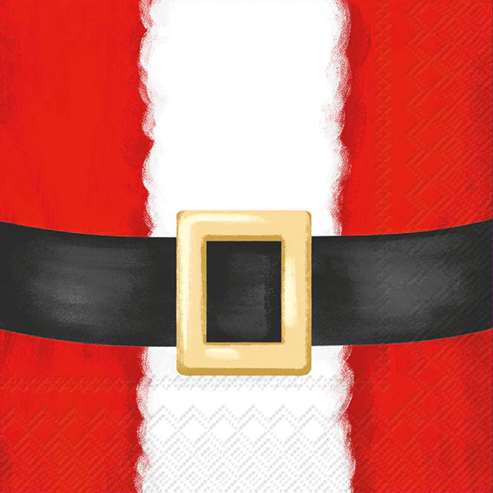 Paper Cocktail Napkin - Santa Suit