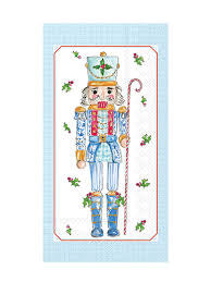Guest Towels- Blue Nutcrackers