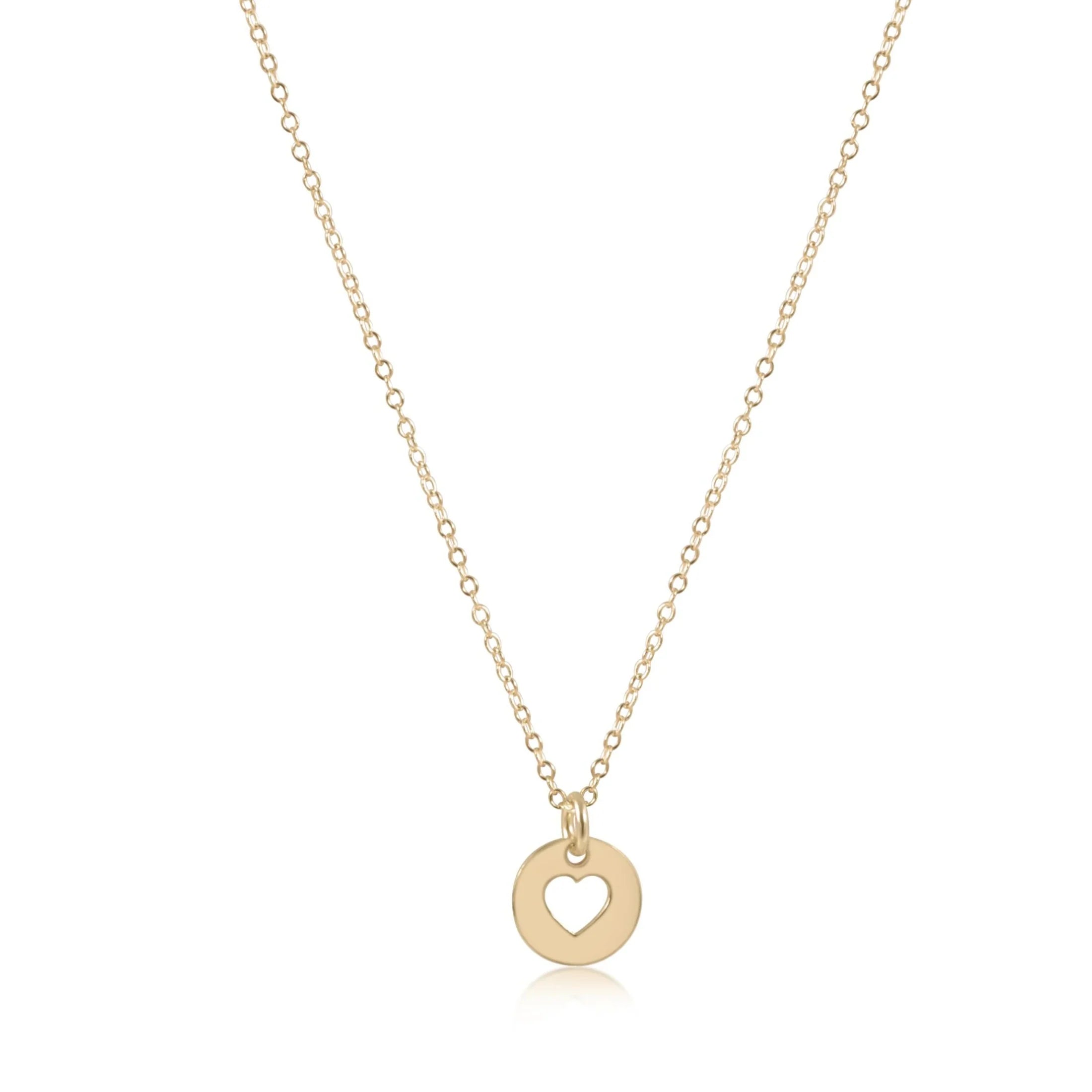 egirl 14" love small disc necklace- gold