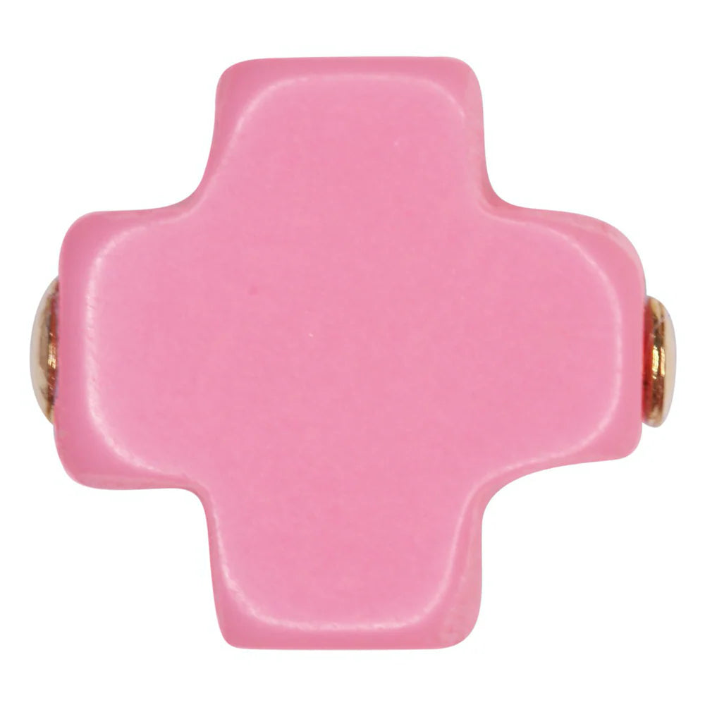 egirl signature cross necklace gold-bright pink