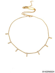 Piper CZ Bar Necklace