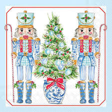 Paper Cocktail Napkin - Blue Nutcrackers