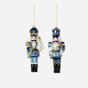 Ornaments/Glass - Nutcracker Blue/Gold