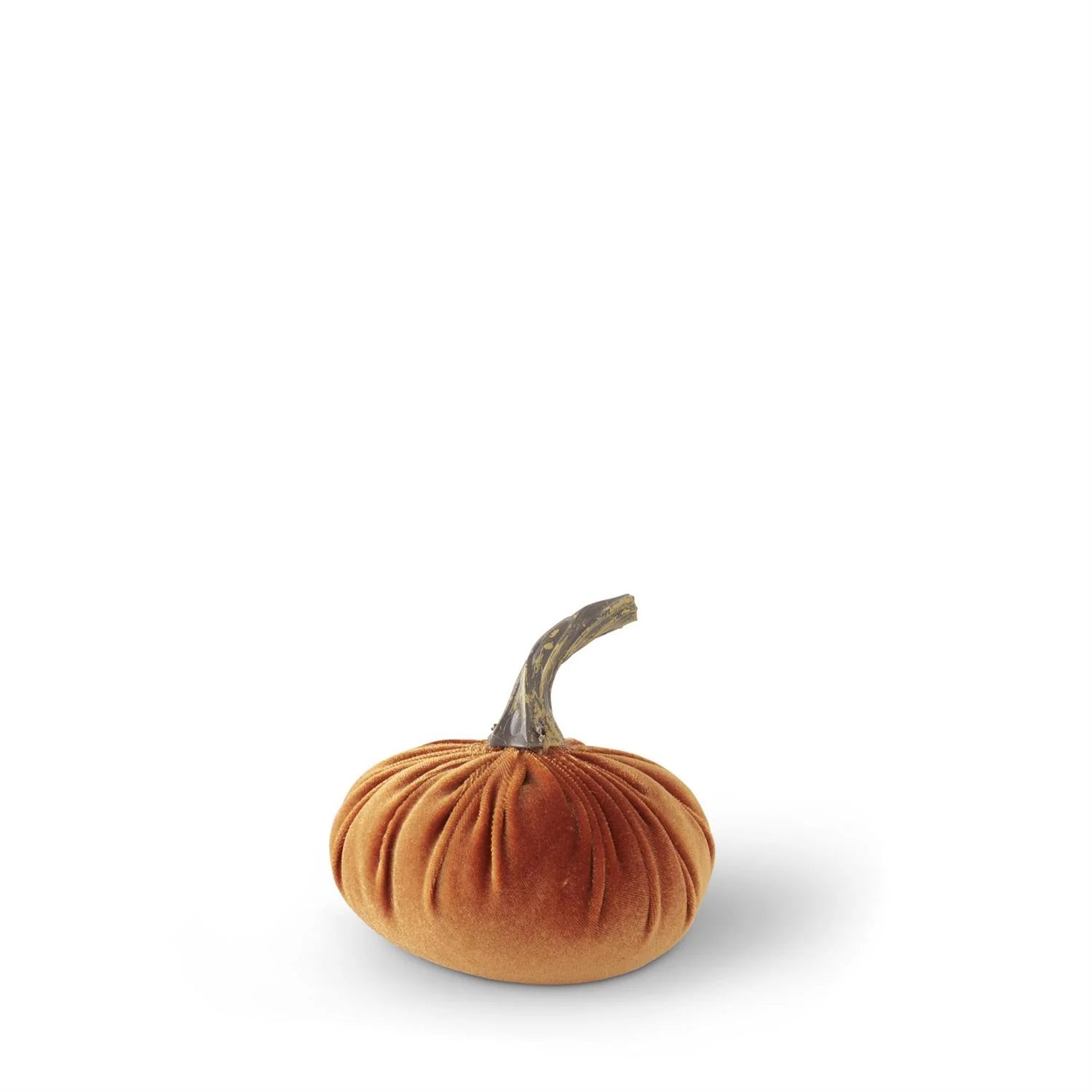 Orange Velvet Stuffed Pumkin 4 Inch