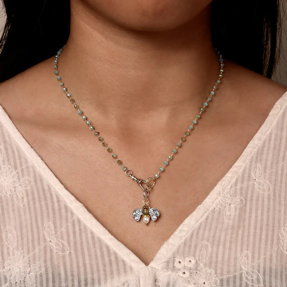 Magic Happens Holiday Clip Necklace - Misted