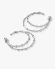 Big Ass Doubled Hoops 1.5" - Silver
