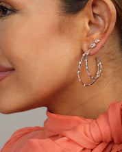 Big Ass Doubled Hoops 1.5" - Silver