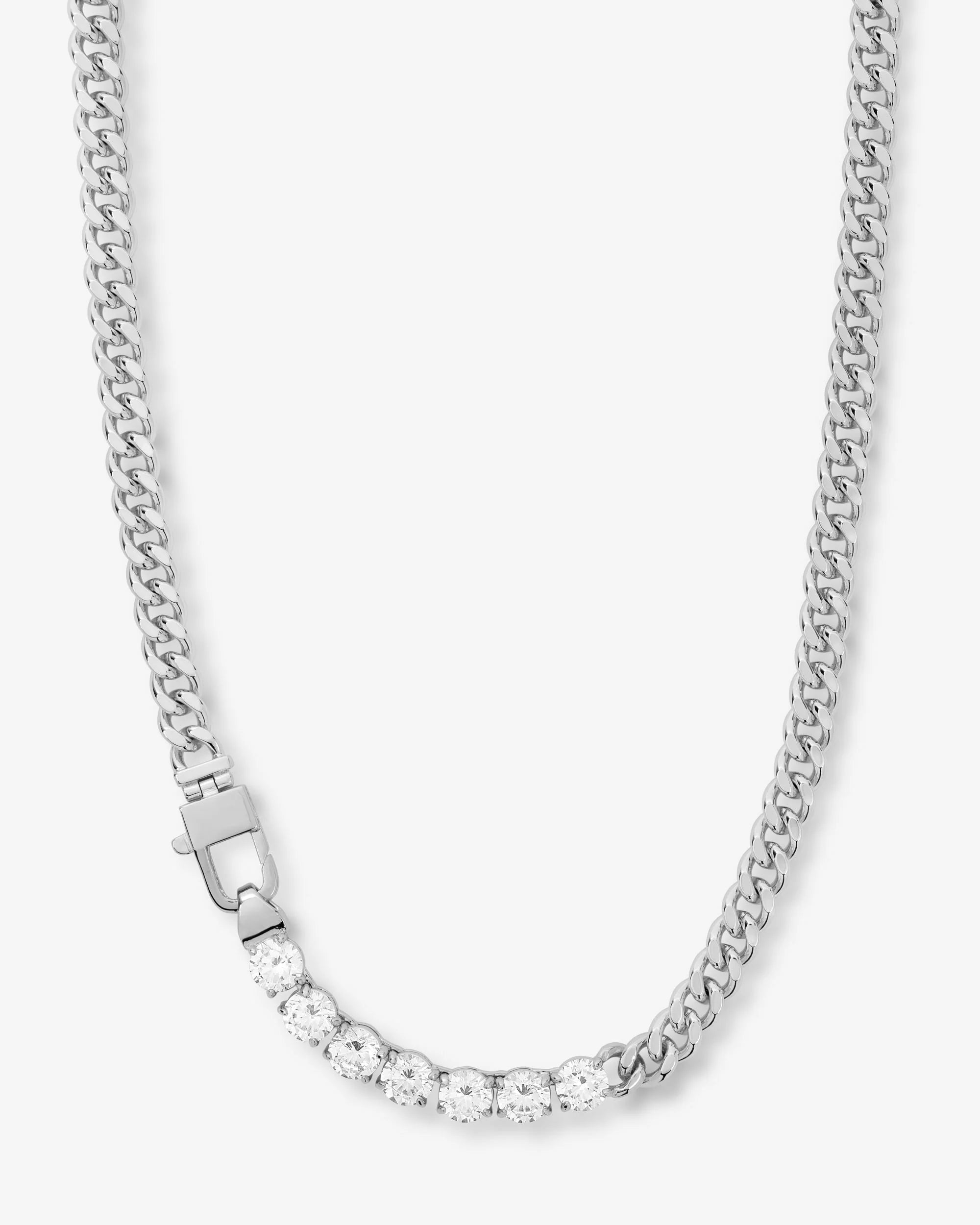 Julian Loves Diamonds Necklace 18" - Silver
