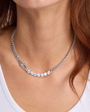 Julian Loves Diamonds Necklace 18" - Silver