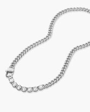 Julian Loves Diamonds Necklace 18" - Silver