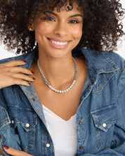 Julian REALLY Loves Diamonds Necklace Silver - 18”