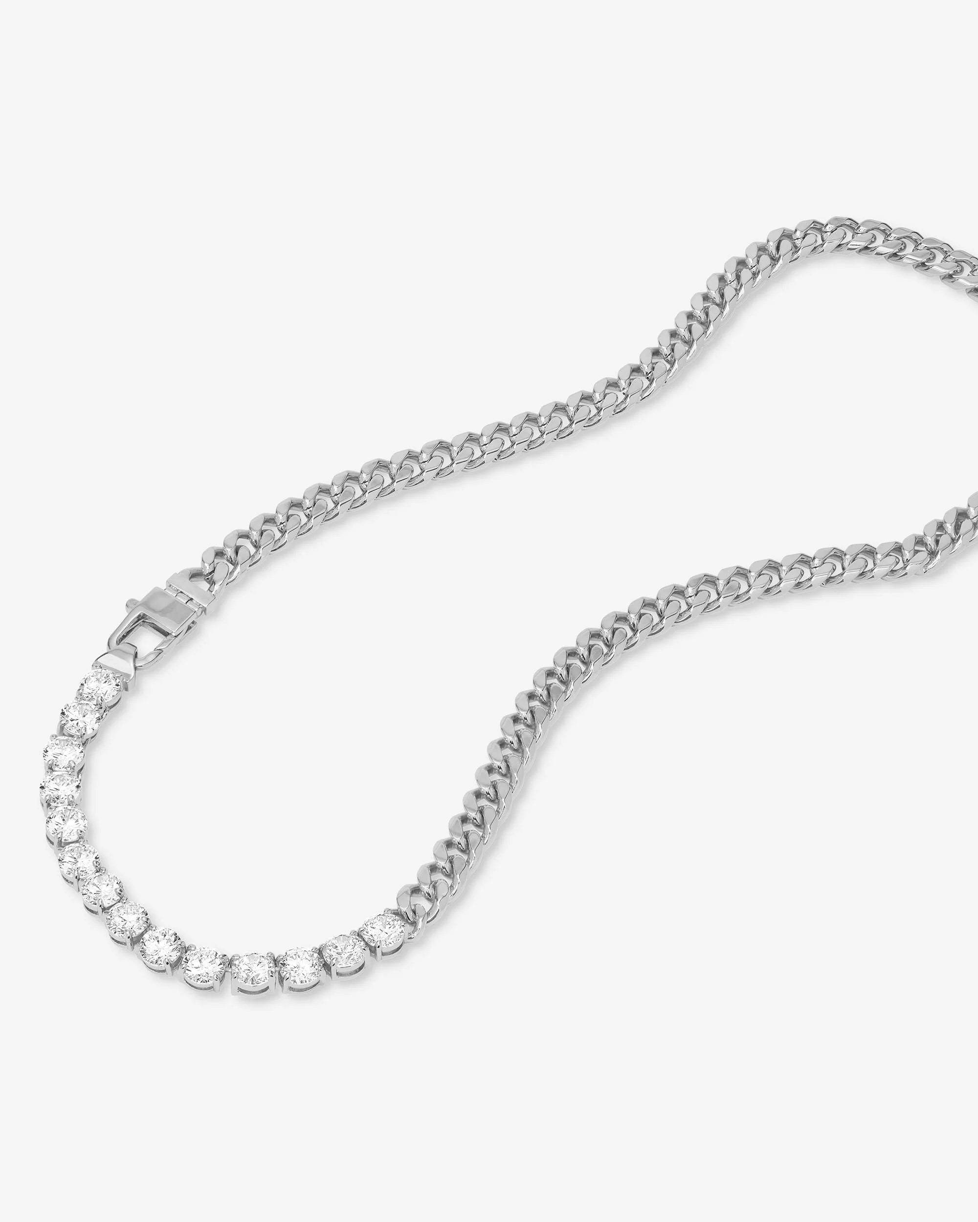 Julian REALLY Loves Diamonds Necklace Silver - 18”