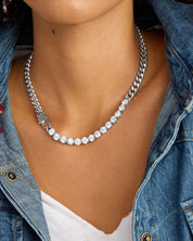 Julian REALLY Loves Diamonds Necklace Silver - 18”