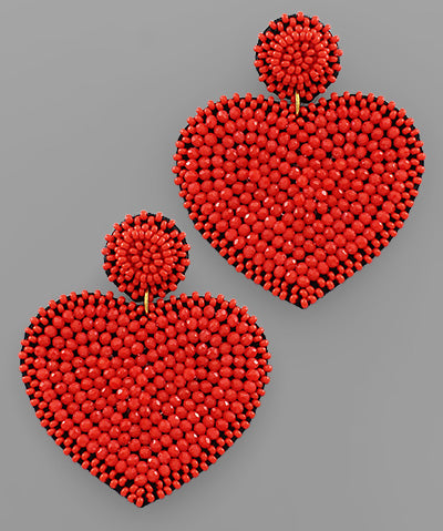 Heart Bead Earrings