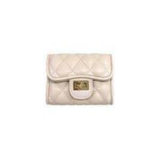 Quilted Credit Card Holder-Beige