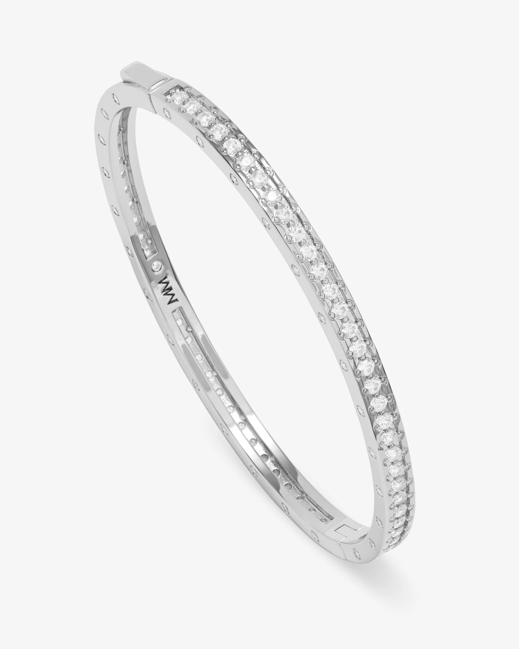 Ashley Pavé Cuff 4mm- Silver
