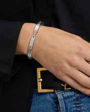 Ashley Sunset Lock Cuff 6mm- Silver