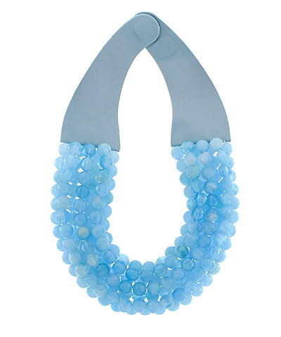 Gemstone Beaded Necklace- Blue