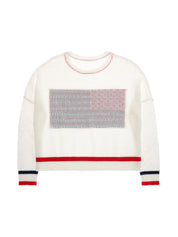 American Flag Mesh Sweater