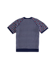 Shiraleah Stripes Lightweight Short Sleeve Sweatshirt