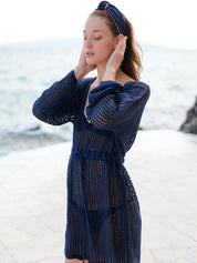 Marina Cover-Up Navy - Shiraleah