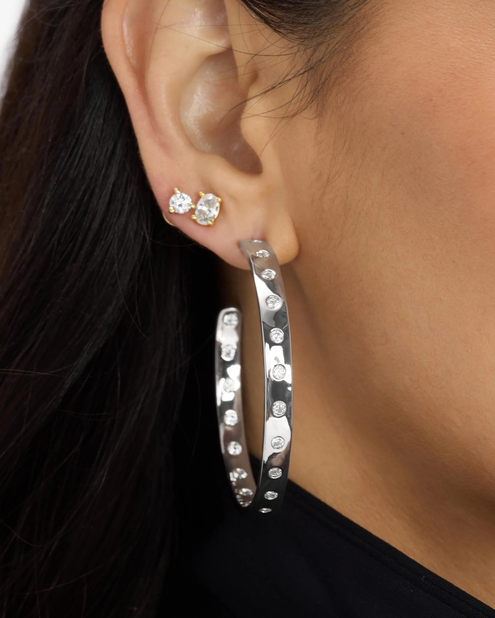 Ashley Rodeo Hoops 2"- Silver