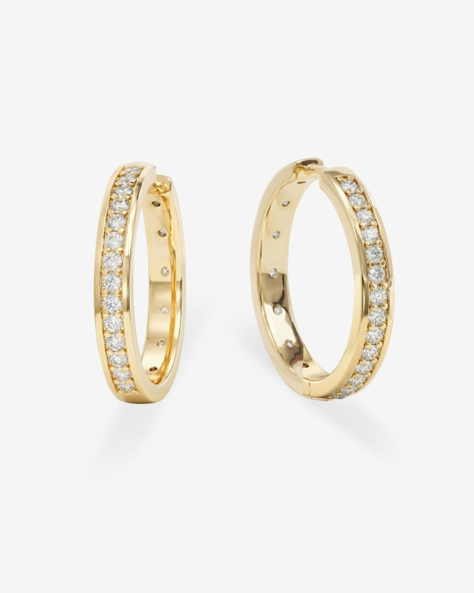 Ashley Infinity Reversible Hoops 1"