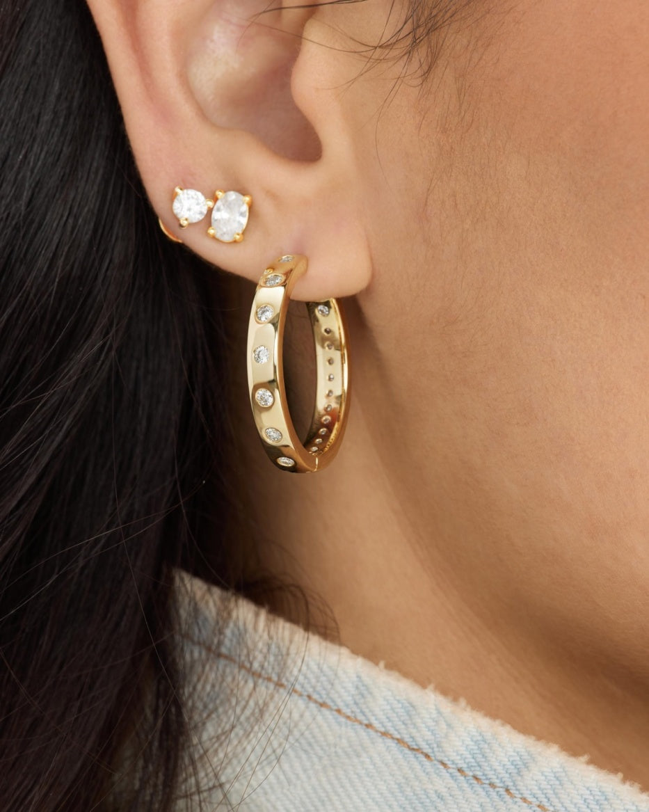 Ashley Infinity Reversible Hoops 1"