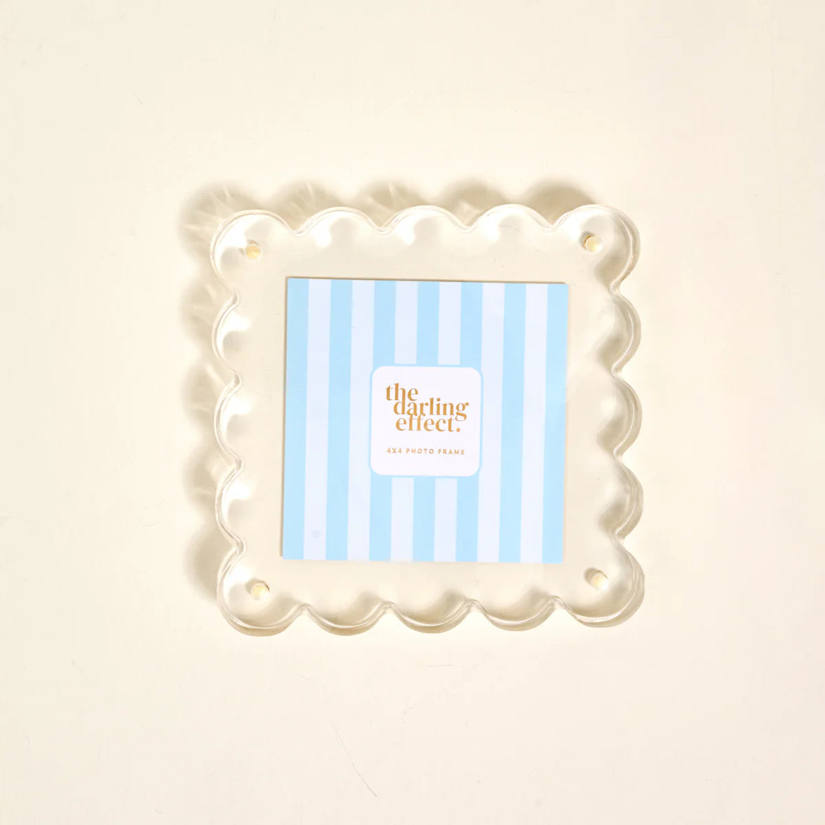 Acrylic Frame Square Scalloped- Clear