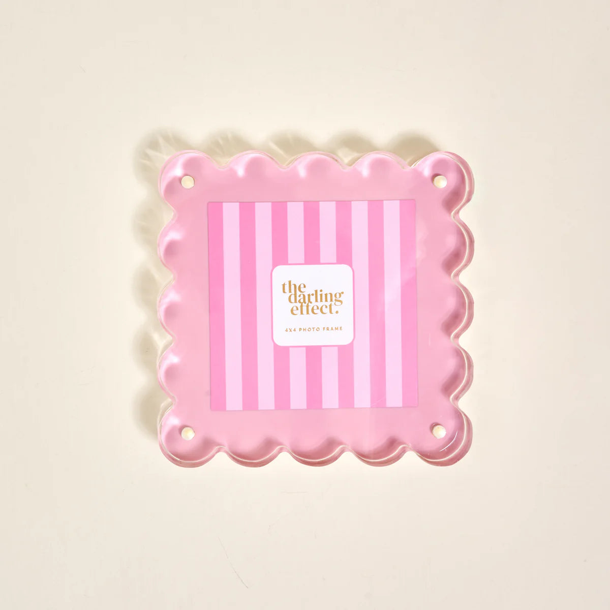 Acrylic Frame Square Scalloped- Blush