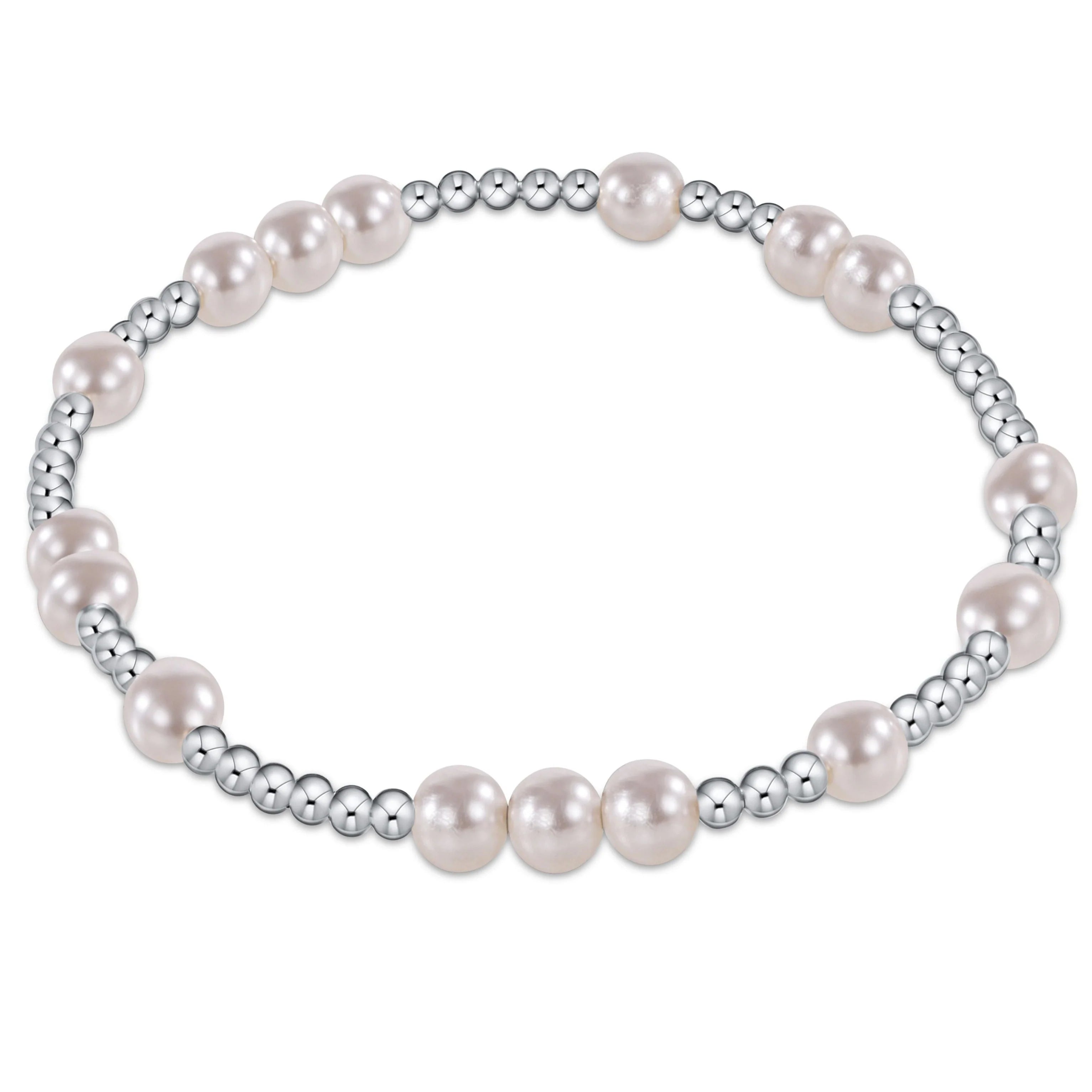 XL ENewton Extends Hope Unwritten Sterling 5mm Bracelet -Pearl