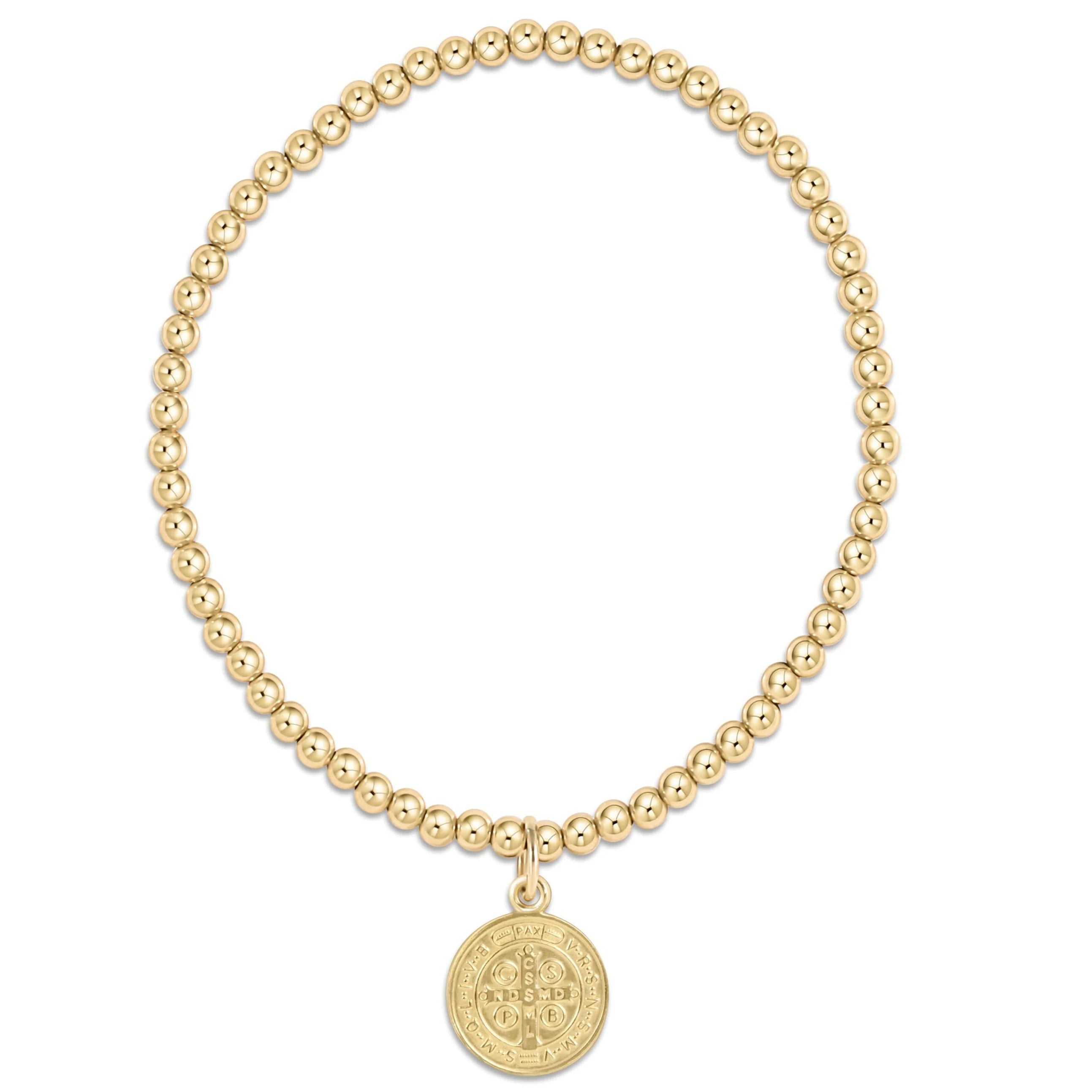 XL Enewton Extends 3mm Bead Bracelet- Blessing Gold Disc