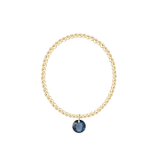 Classic Gold 3mm Bracelet - Reflection Birthstone Charm