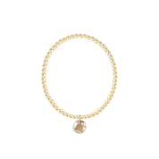 Classic Gold 3mm Bracelet - Reflection Birthstone Charm