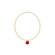 Classic Gold 2mm Bracelet - Reflection Birthstone Small Charm