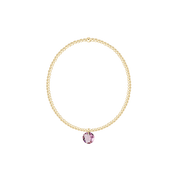 Classic Gold 2mm Bracelet - Reflection Birthstone Small Charm