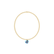 Classic Gold 2mm Bracelet - Reflection Birthstone Small Charm
