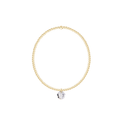 Classic Gold 2mm Bracelet - Reflection Birthstone Small Charm