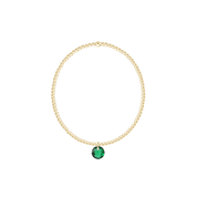 Classic Gold 2mm Bracelet - Reflection Birthstone Small Charm