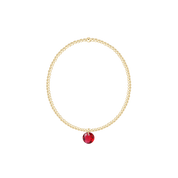 Classic Gold 2mm Bracelet - Reflection Birthstone Small Charm