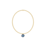 Classic Gold 2mm Bracelet - Reflection Birthstone Small Charm