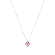 16" Necklace Gold - Reflection Birthstone Small Charm