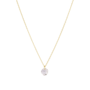 16" Necklace Gold - Reflection Birthstone Small Charm