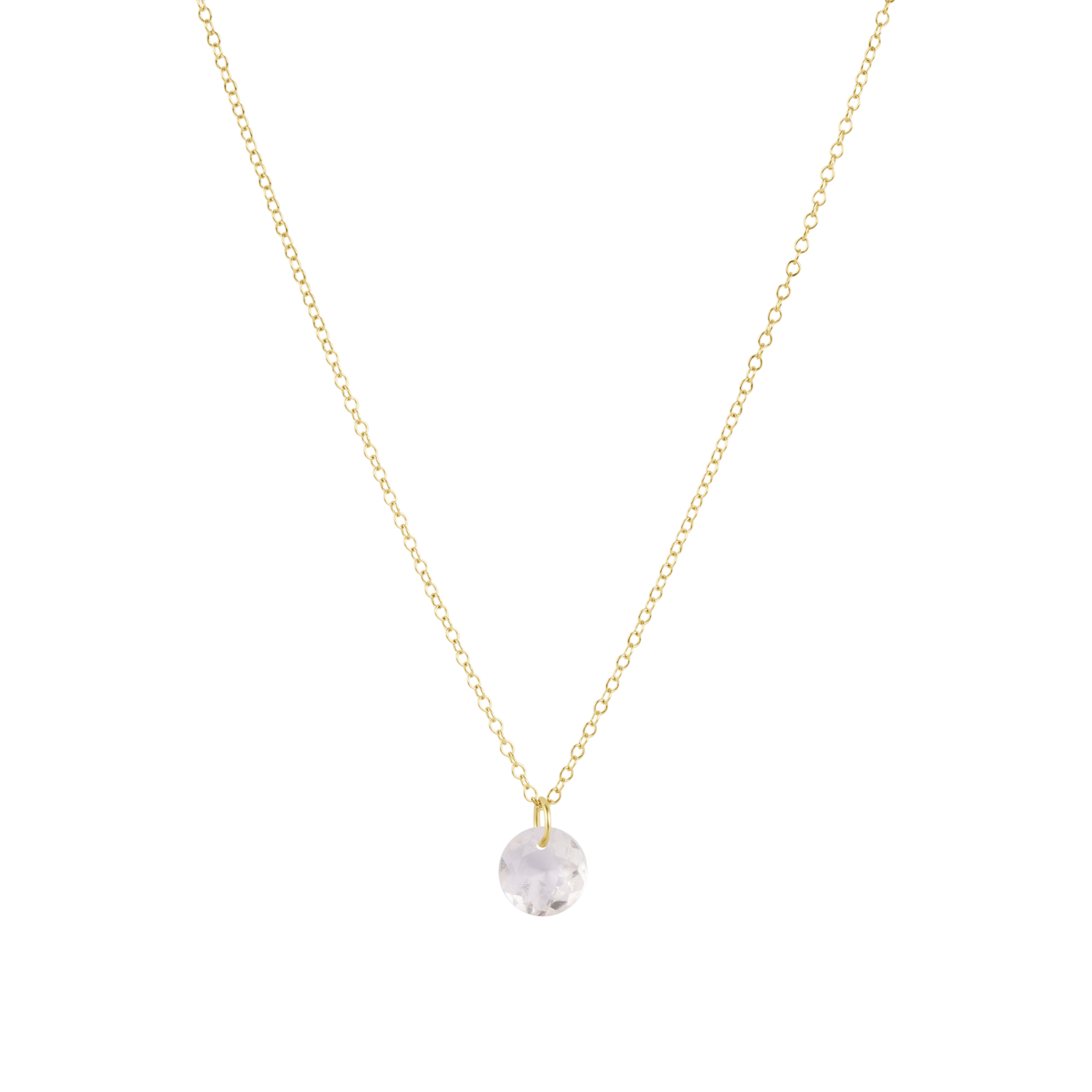 16" Necklace Gold - Reflection Birthstone Small Charm