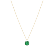 16" Necklace Gold - Reflection Birthstone Small Charm